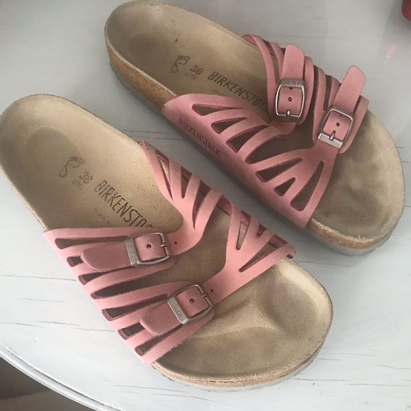 Birkenstock Shoes - Pink leather Birkenstock’s size 7